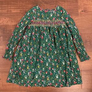 Mini Boden Smocked Green Fairy Dress Whimsical Fairycore Girls 8-9Y